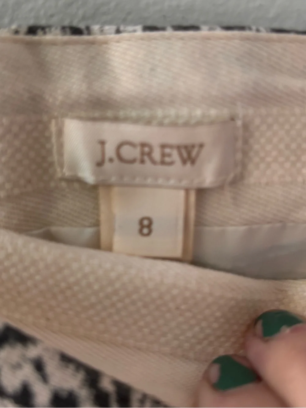 J.Crew Pencil Skirt Geometric Pattern Size 8 Academia
